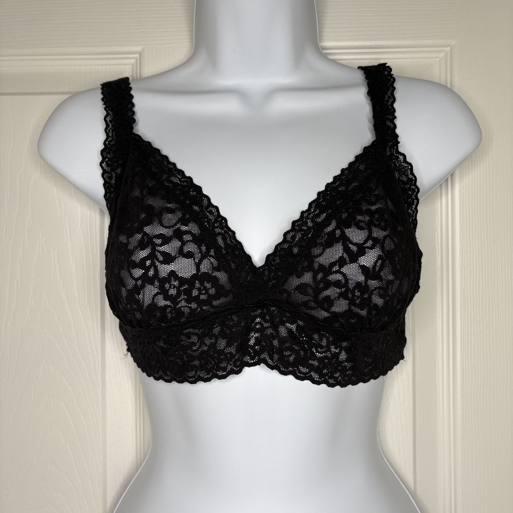 BP Black Floral Lace Bra Size Large